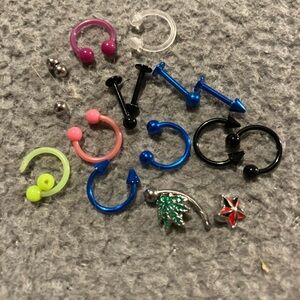 Misc body jewelry lot